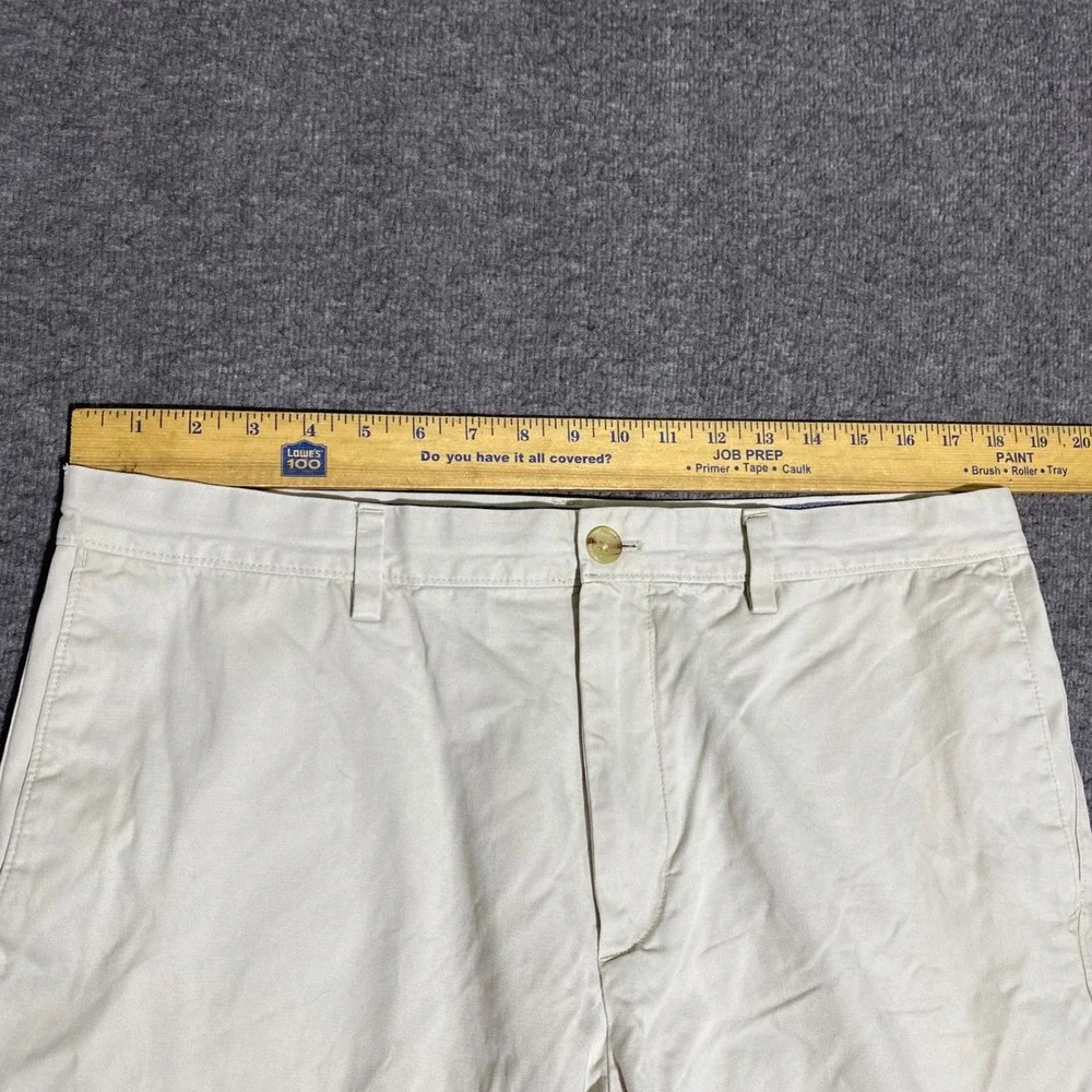 Banana Republic Emerson Short Mens 36 Khaki Tan Chino Cotton Straight Fit Casual